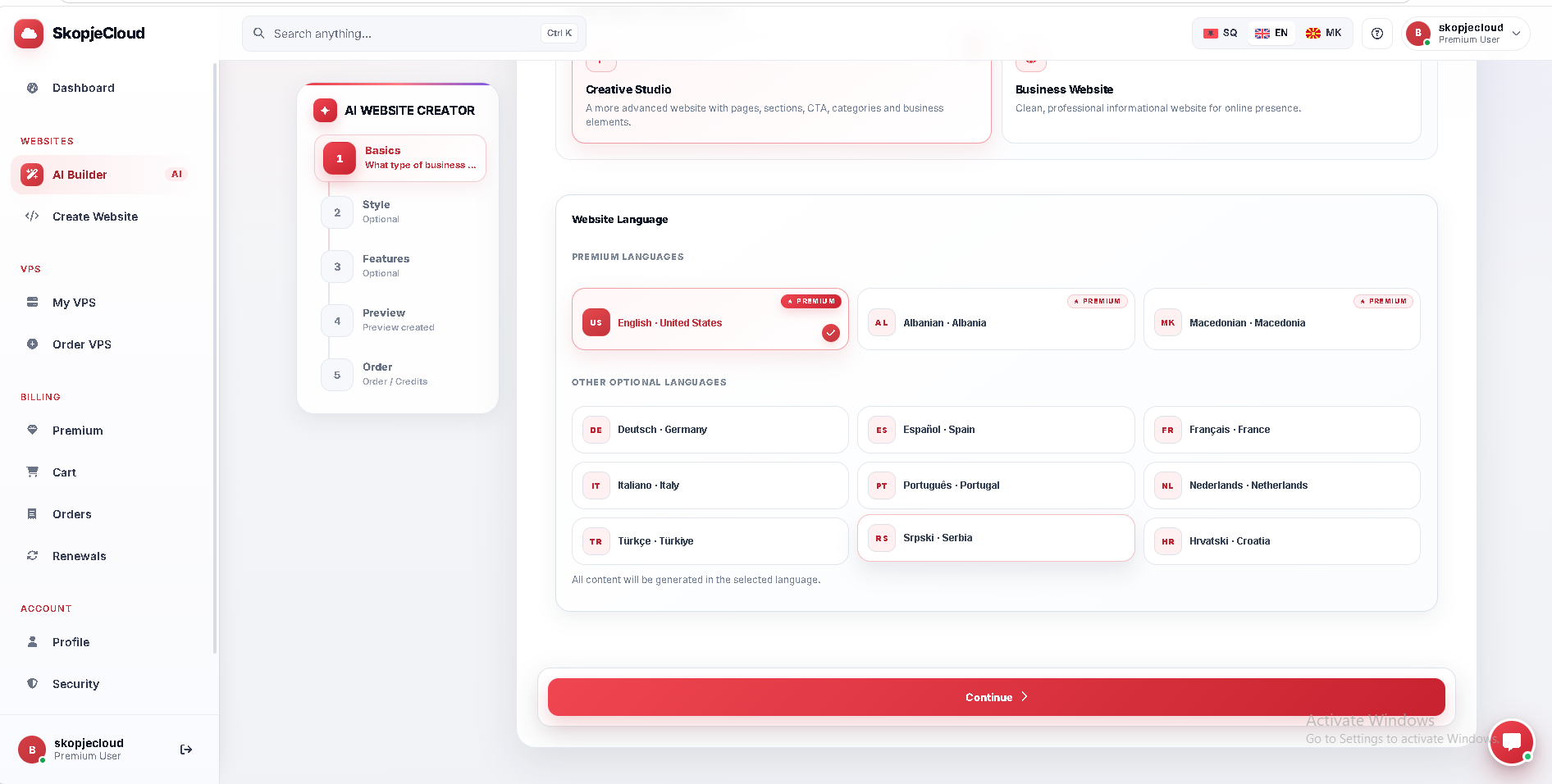 Multilingual AI Websites